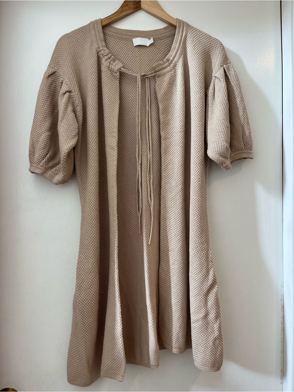 All Saints Beige Textured Knit Tunic